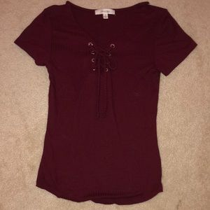 Red, Tie up top from Charlotte Rousse.